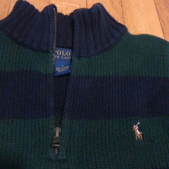 Boy’s Polo sweater with zipper, size 7. - Picture 2 of 2